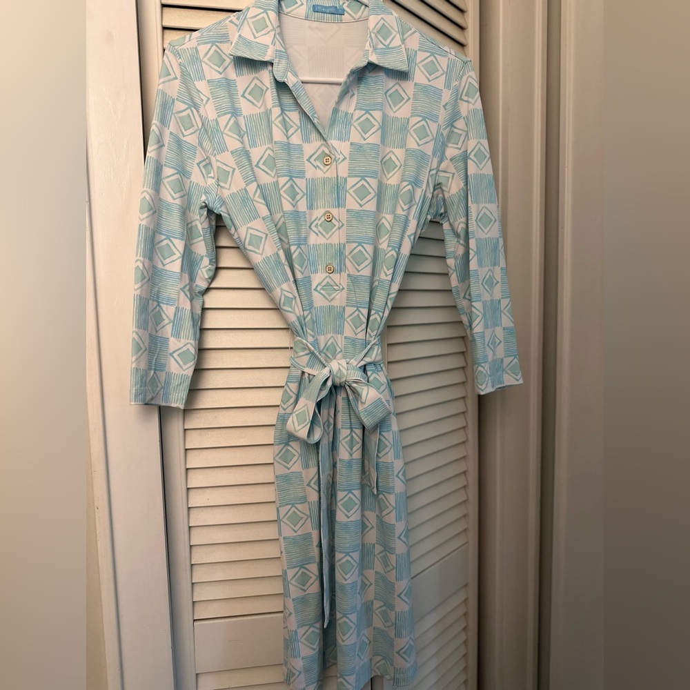 Geometric Patterned Robe with Belt